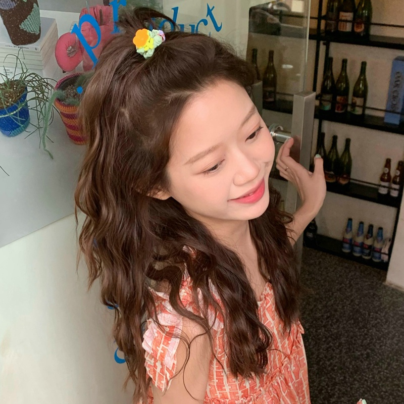 Dây Buộc Tóc Cao Su Họa Tiết Hoạt Hình Phong Cách Hàn Quốc Cho Bé Gái