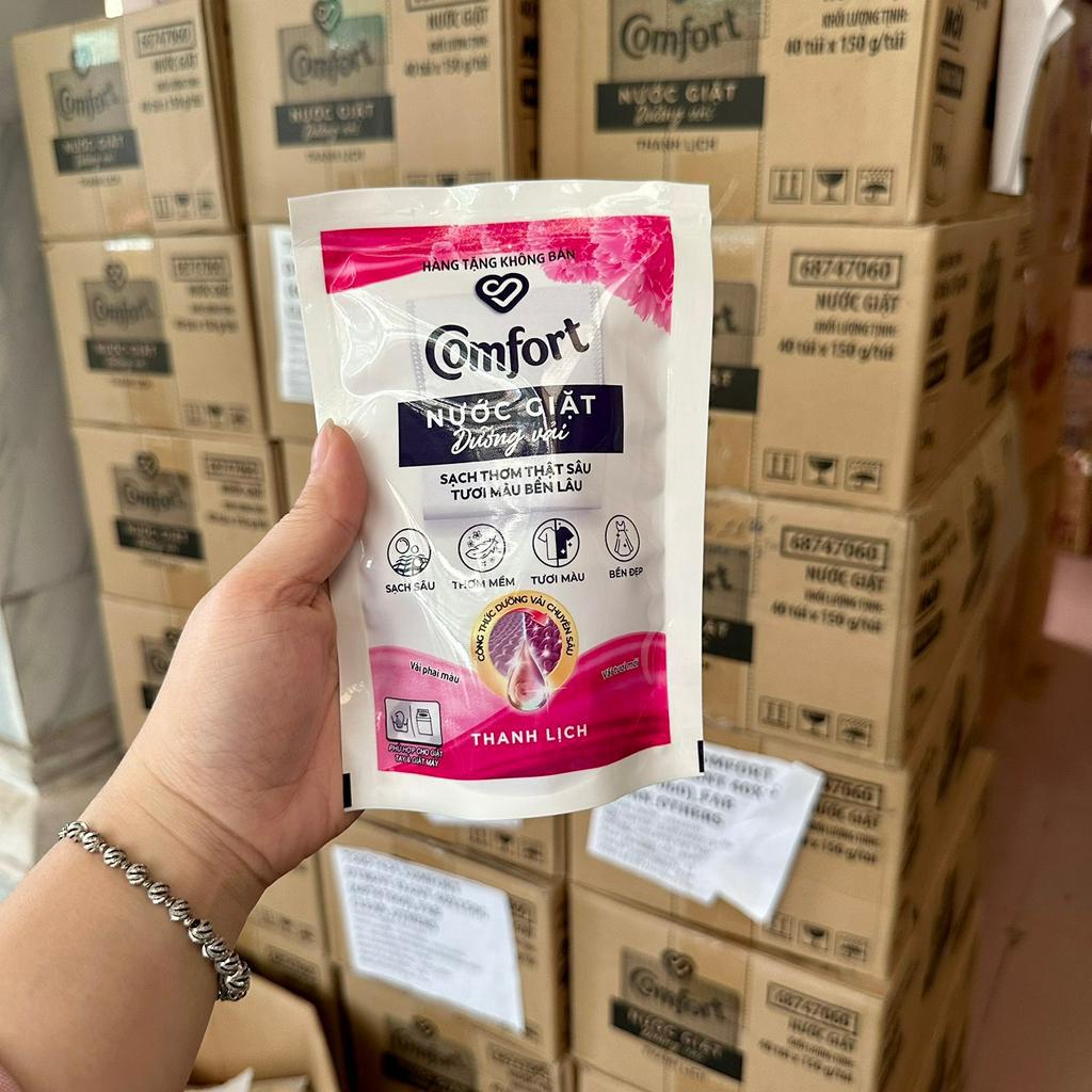 Combo 10 Gói Nước giặt Comfort dưỡng vải hương Thanh Lịch 150g (10 gói =1,5kg)