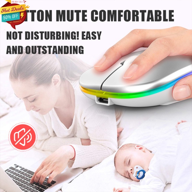 Chuột Không Dây Bluetooth 5.1 2.4g 3 Chế Độ 500mah Sạc Được Dùng Cho Văn Phòng