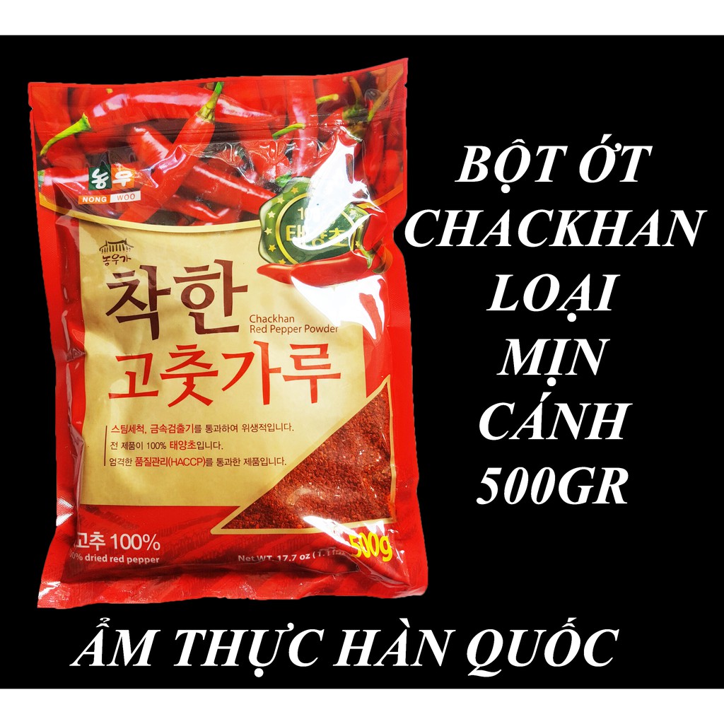 Bột ớt Hàn Quốc Nongwoo Chackhan Hàn Quốc Gói 500g