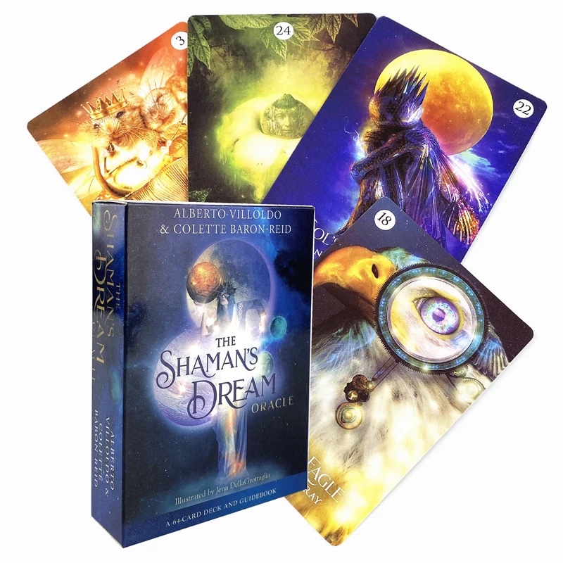 64 Sheets English Version The Shaman's Dream Oracle Cards Bộ 64 Tấm Thẻ Bài Trò Chơi The Shaman's Dream Oracle Dễ Thương