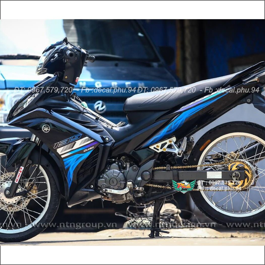 Tem Rời Exciter 135 Lc đen xanh 2021 (F)