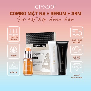 Combo Mặt Nạ Hoàng Kim + serum Dưỡng Da Astaxanthin + sữa Rửa Mặt Ngày & Đêm Ciyaoo