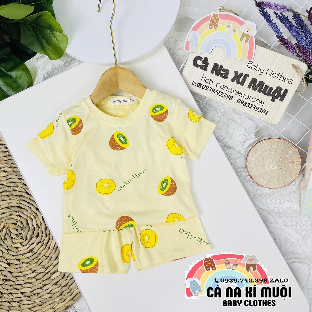 FULLSIZE 6-26kgFREE SHIP Bộ Minky Mom Thun Lạnh Cộc Tay Hàng Chuẩn Hoạ Tiết Dể Thương Cho Bé Gái Bé Trai, Đủ Màu