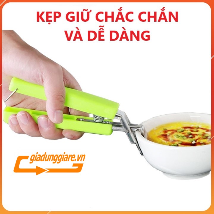 Kẹp gắp đồ bát đĩa nóng chống trượt an toàn chất liệu inox cán nhựa cách nhiệt tiện ích cho gian bếp - giadunggiare.vn