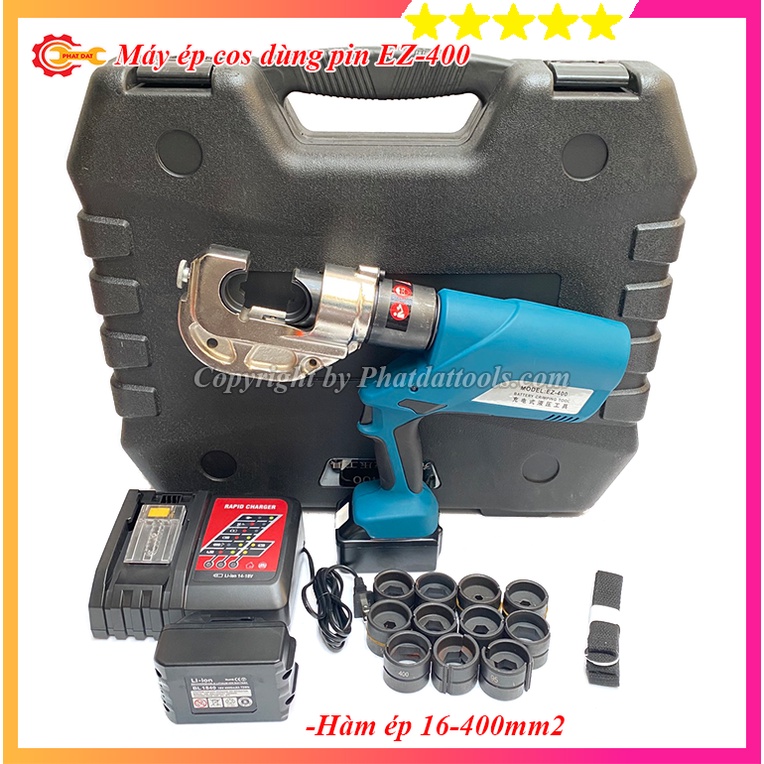 Máy Ép Đầu Cốt Thủy Lực Dùng Pin EZ-400   - Nhanh, Mạnh, Chính Xác  -  Bảo Hành Toàn Quốc 12 Tháng