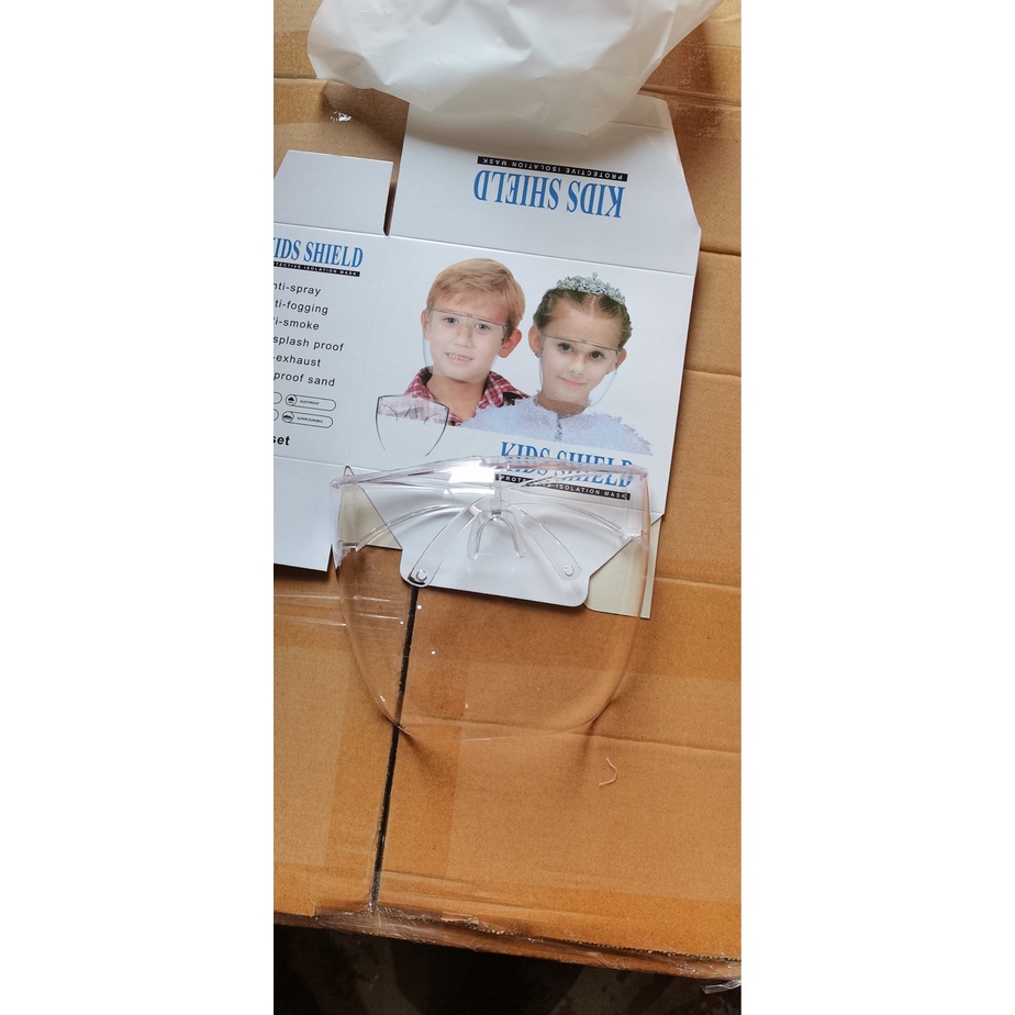 Kính chắn giọt bắn trẻ em FACE SHIELD Full Khuôn Mặt, Kính Bảo Hộ Kháng Khuẩn Cao Cấp