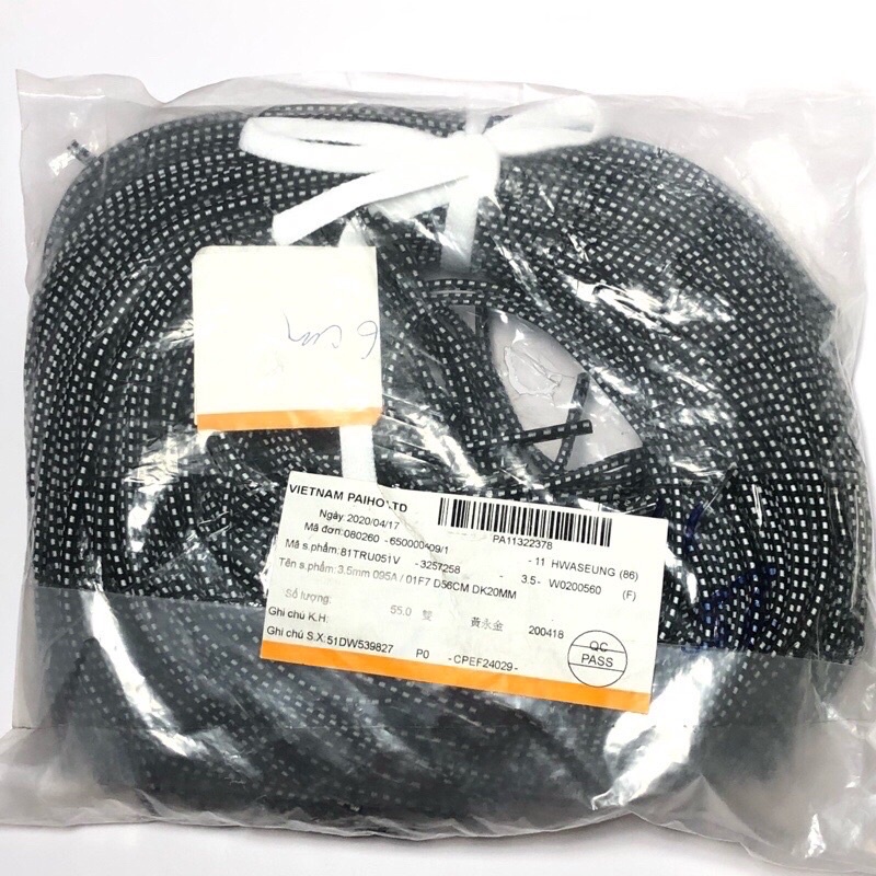 4 sợi 58cm - dây dù thun 3,5mm co giản 100% hàng xuất khẩu đẹp, chắc chắn dùng trong thời trang, dây giày, treo balo