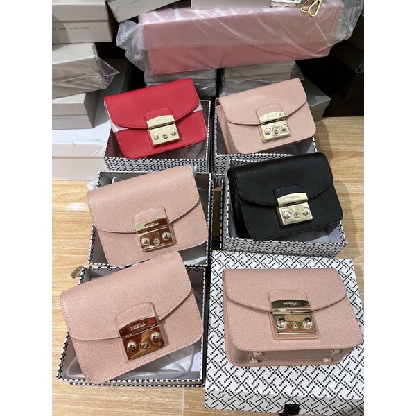 Túi furl metropolis mini màu moon hồng phấn