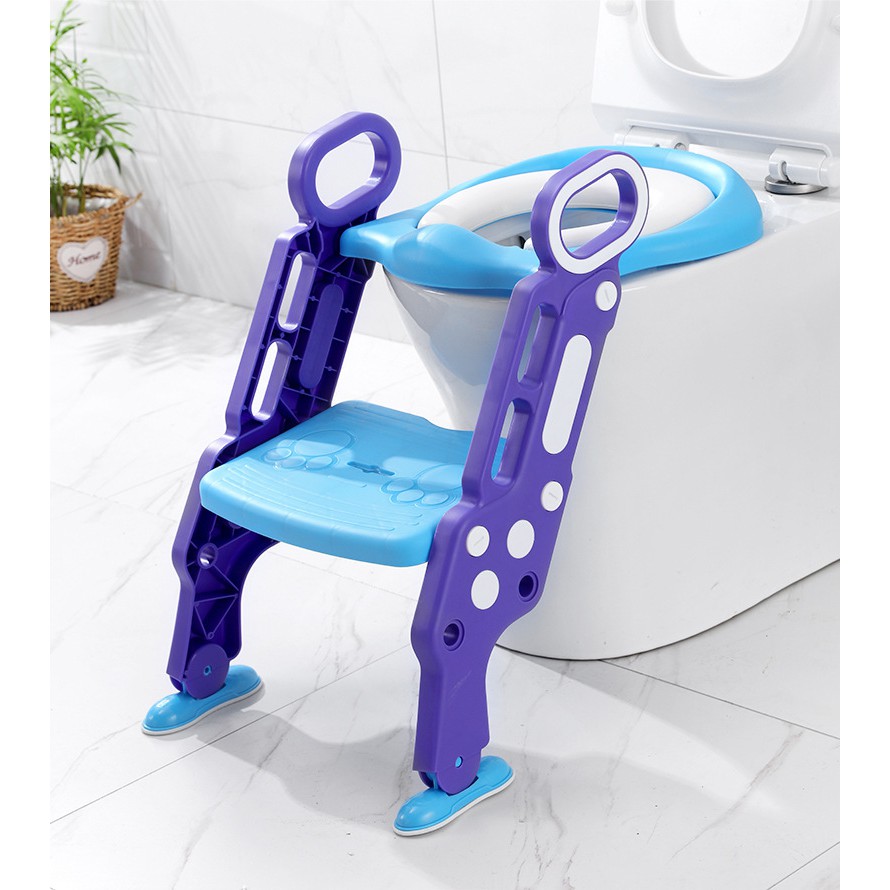 [ Bệ cầu vệ sinh cho bé] Bồn cầu cho bé - ghế ngồi  vệ sinh cho bé-Đệm ngồi có Mút Tạo cảm giác thoải mái khi sử dụng