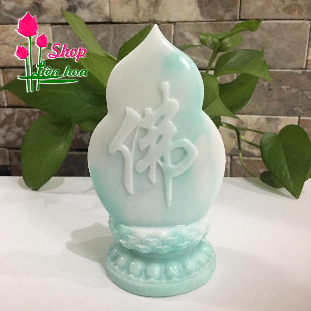 Tượng Phật A Di Đà cao 18 cm màu xanh mang bình an cho mọi người