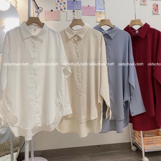 ÁO SƠ MI LỤA TRƠN ULZZANG NHIỀU MÀU (ảnh thật)