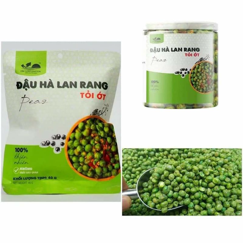 ĐẬU HÀ LAN RANG TỎI ỚT 40G/1 GÓI