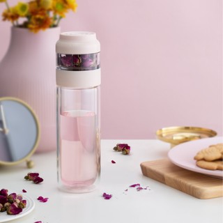 Bình pha trà trong suốt có lưới lọc Quange
