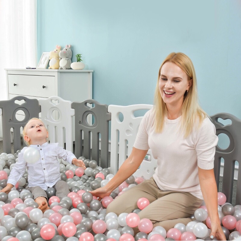 100 Quả Bóng Nhựa HoLa 5,5cm - 7,5cm Thả Bể Bơi Lều Bóng Nhà Banh Cho Bé là