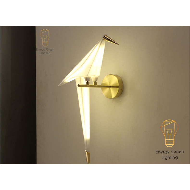 Đèn treo tường Energy Green Lighting hiện đại phong cách độc đáo hình con chim cao cấp cao 67cm - ánh sáng vàng