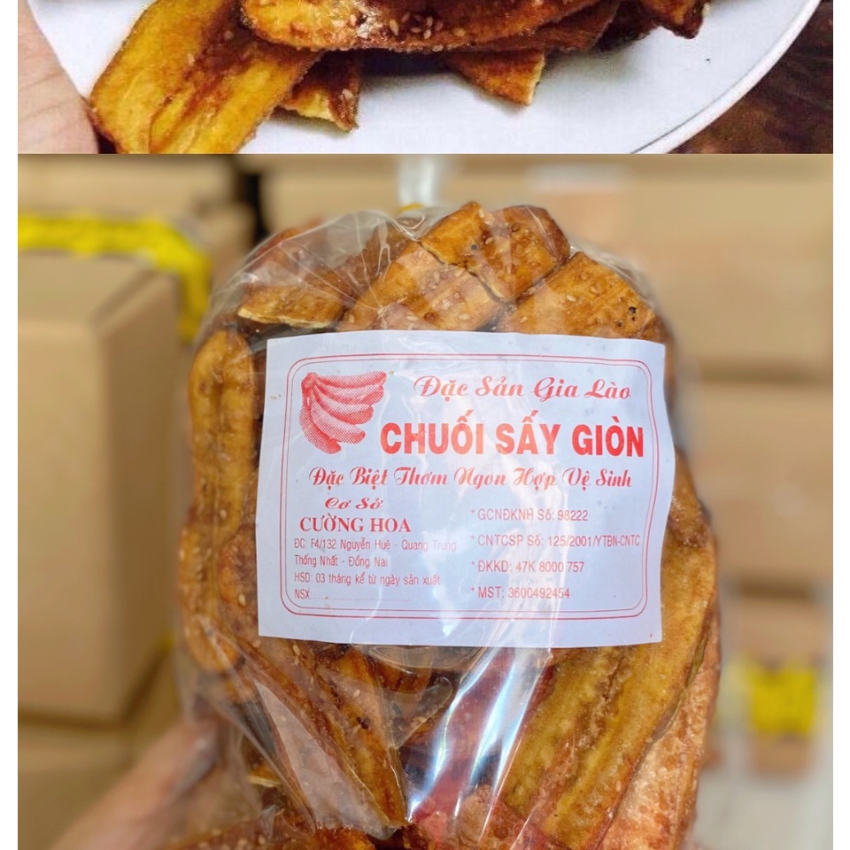 Chuối sấy mè vừng giòn ngon chuẩn vị - 500gram