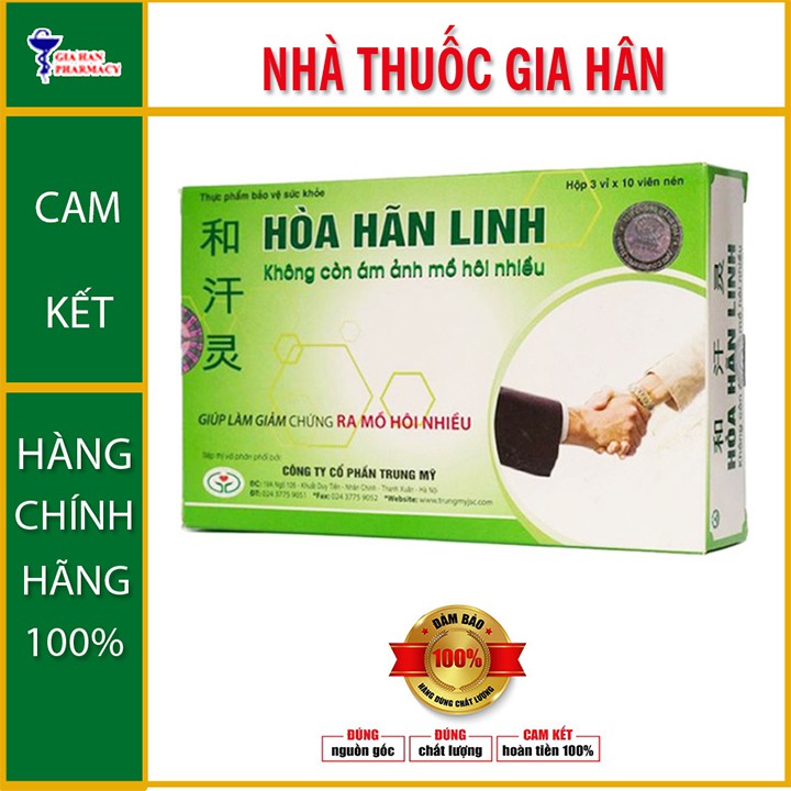 Hòa Hãn Linh - Dành Cho Người Ra Mồ Hôi Nhiều - hộp 30 viên