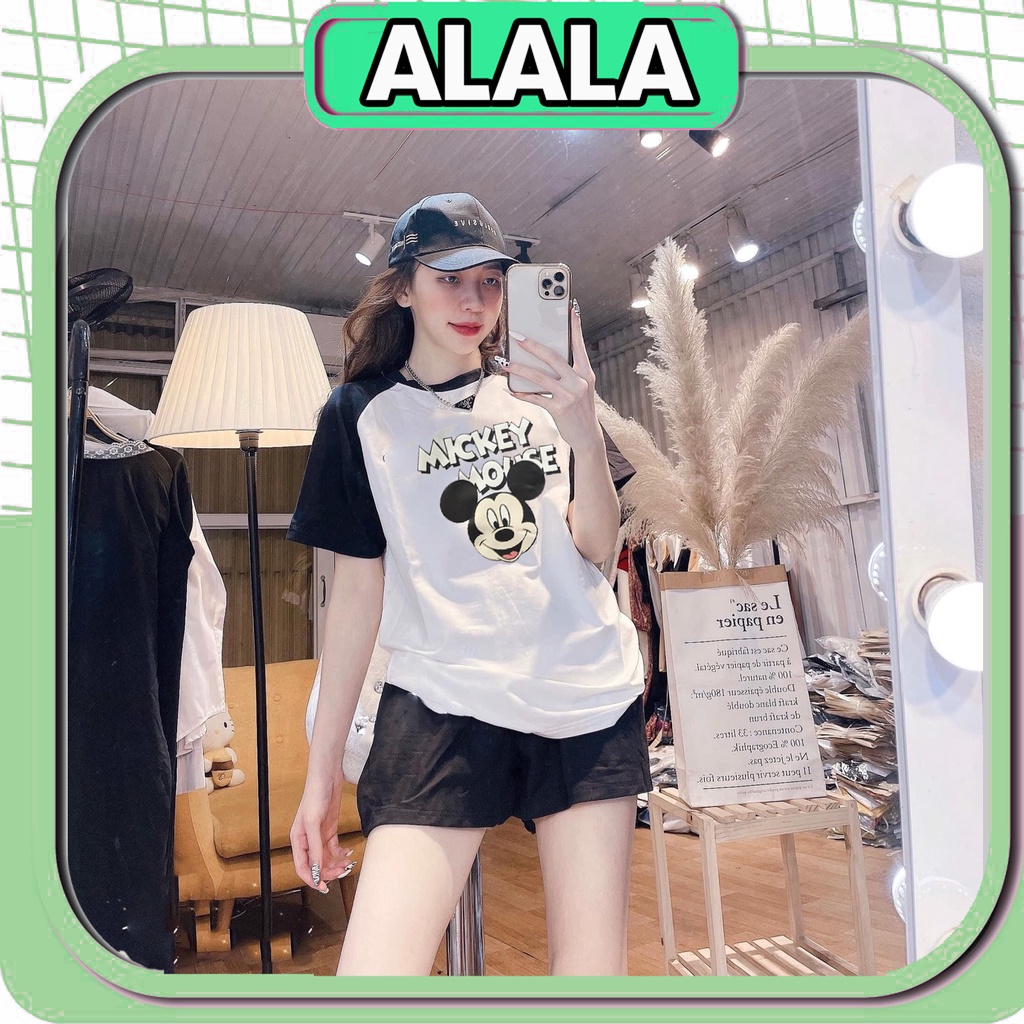 Set Bộ Thể Thao Nữ Mùa Hè Phối Màu Raglan Hot Hit Đồ bộ đùi nhiều màu cá tính Alala