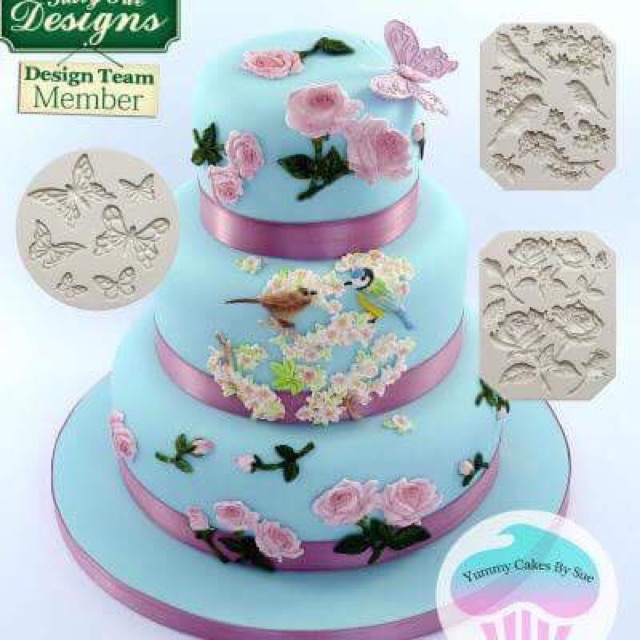 Khuôn fondant silicon chim/hoa/bướm