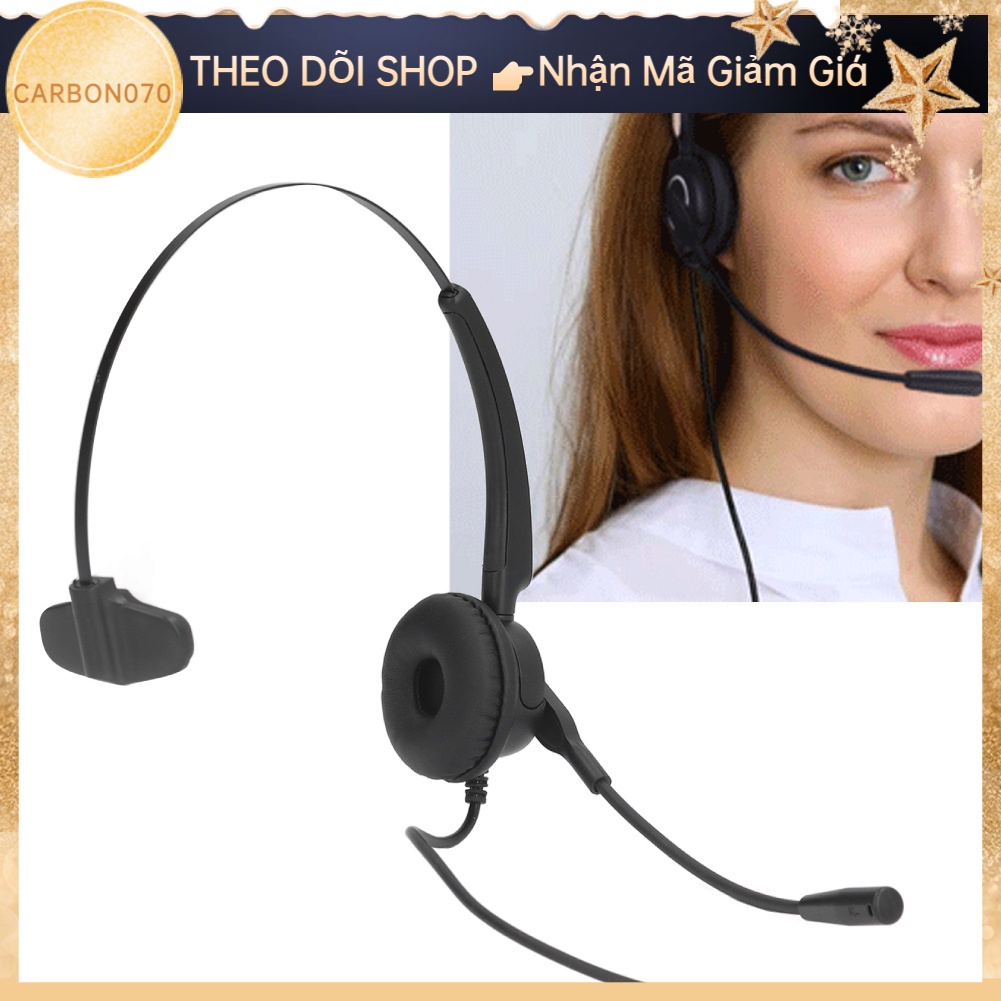 Tai nghe chụp tai Có Dây USB Kèm Micrô hỗ trợ giảm tiếng ồn cho tổng đài viên văn phòng