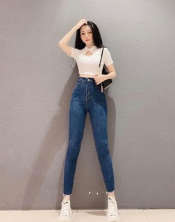 QUẦN JEAN TÚI ỐP CẠP CAO