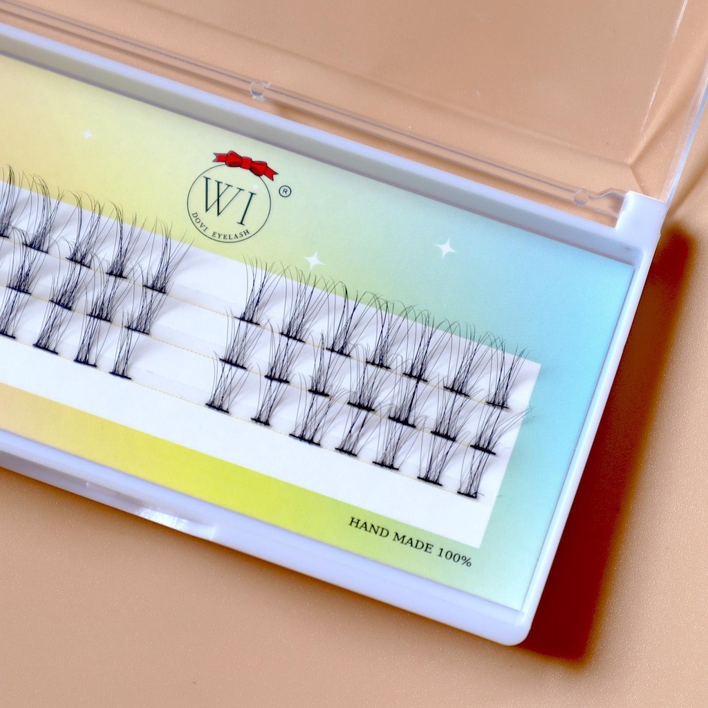 Mi Giả Tách Sợi, Mi nối, Mi Chùm W17 Phong Cách Chữ A, Chữ V, Tự Nhiên Tự Nối Tại Nhà 5 Dòng