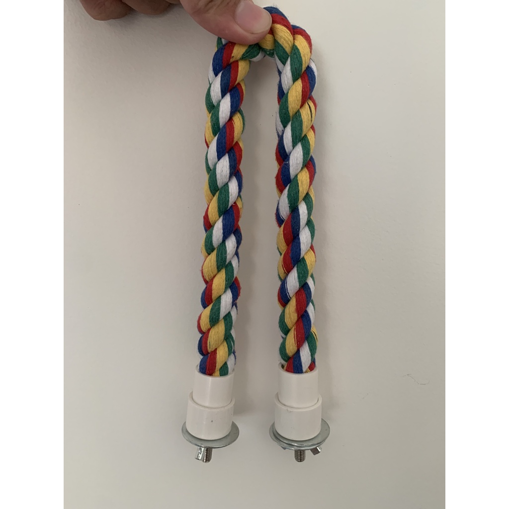 Thanh đứng dây thừng cotton uốn cong được tiện lợi dành cho vẹt