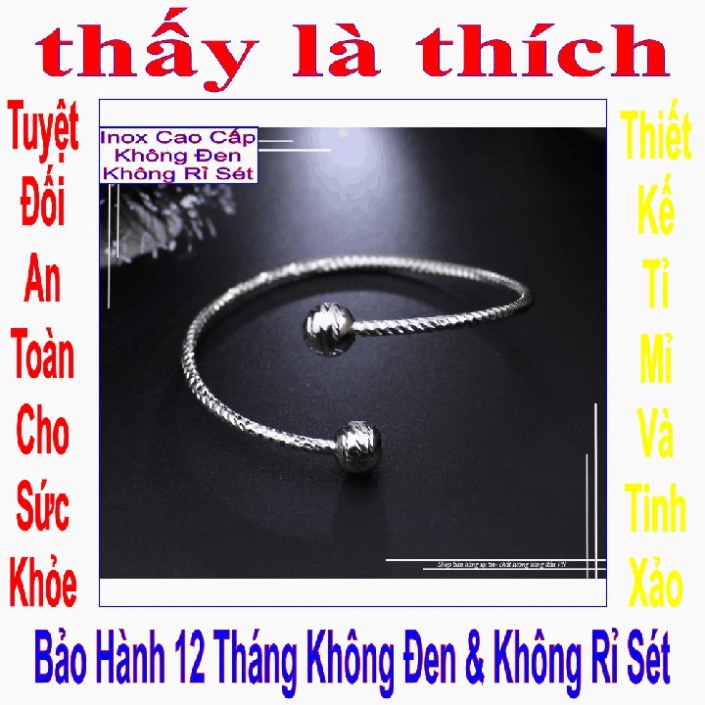 Vòng đeo chân em bé kiểu trơn 2 đầu bi - An toàn cho trẻ - Cam kết 1 đổi 1 nếu hoen , gỉ sét