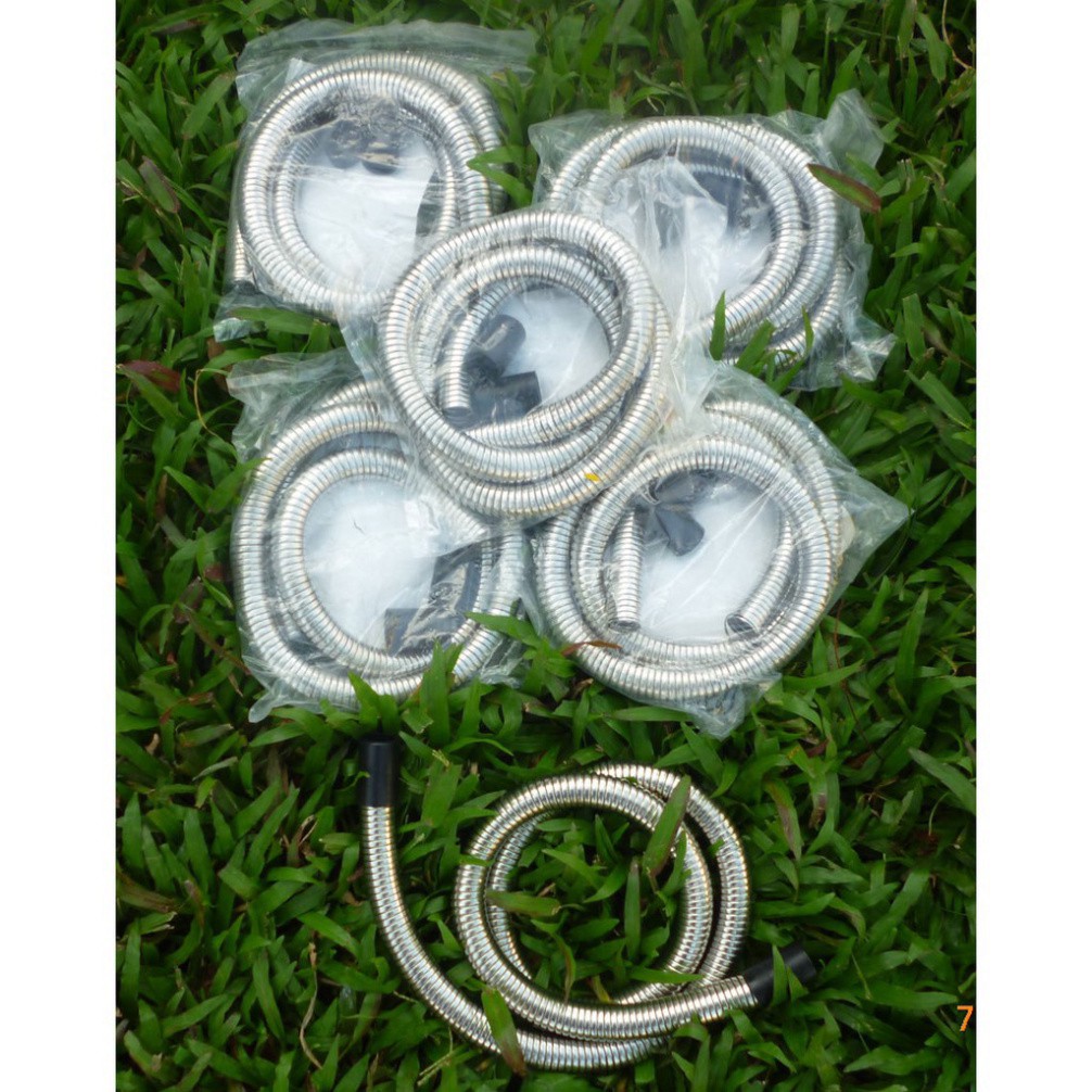 Dây vỏ bọc inox - vỏ bọc dây gas, nhập khẩu Hàn Quốc, chống chuột tuyệt đối, tặng kèm 2 cổ dê