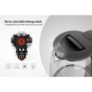 ẤM ĐUN SIÊU TỐC THỦY TINH SUNHOUSE SHD1215B - Hàng mới 100% chính hãng