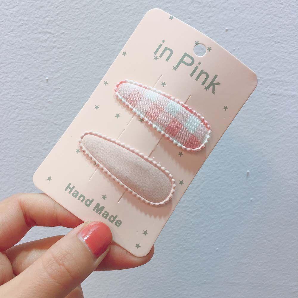 Kẹp Tóc Họa Tiết Kẻ Ô Vuông / Giọt Nước Đơn Giản Cho Mẹ Và Bé