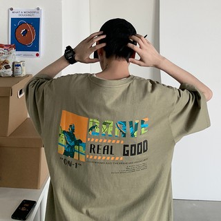 [VIDEO THẬT] Áo thun tay lỡ Real Good (unisex nam nữ đều mặc được)