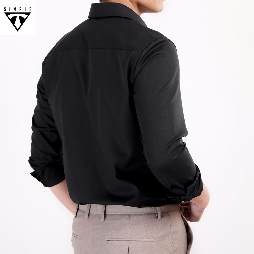 Áo Sơ Mi Nam Trơn dài tay TSIMPLE chất lụa mềm mịn thoáng mát chống nhăn thời trang chuẩn form SM36 | BigBuy360 - bigbuy360.vn