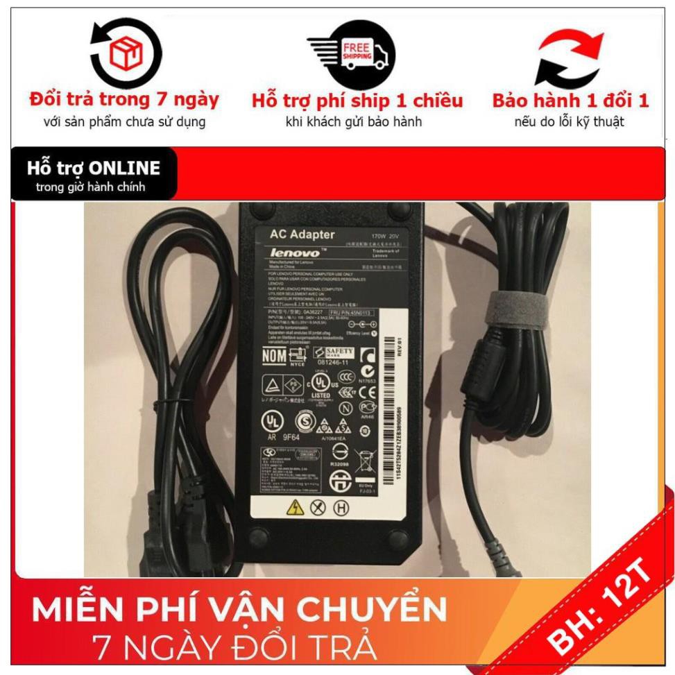 [BH12TH] ⚡️[Sạc zin]Sạc laptop Lenovo 20V 8.5A 170W chân kim to ZIN