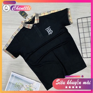 Áo thun nam ngắn tay cổ bẻ họa tiết bbr -chenllli