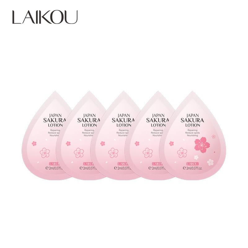 Bộ 5 sữa dưỡng LAIKOU từ hoa anh đào phục hồi giảm các đốm màu trên da x 2g