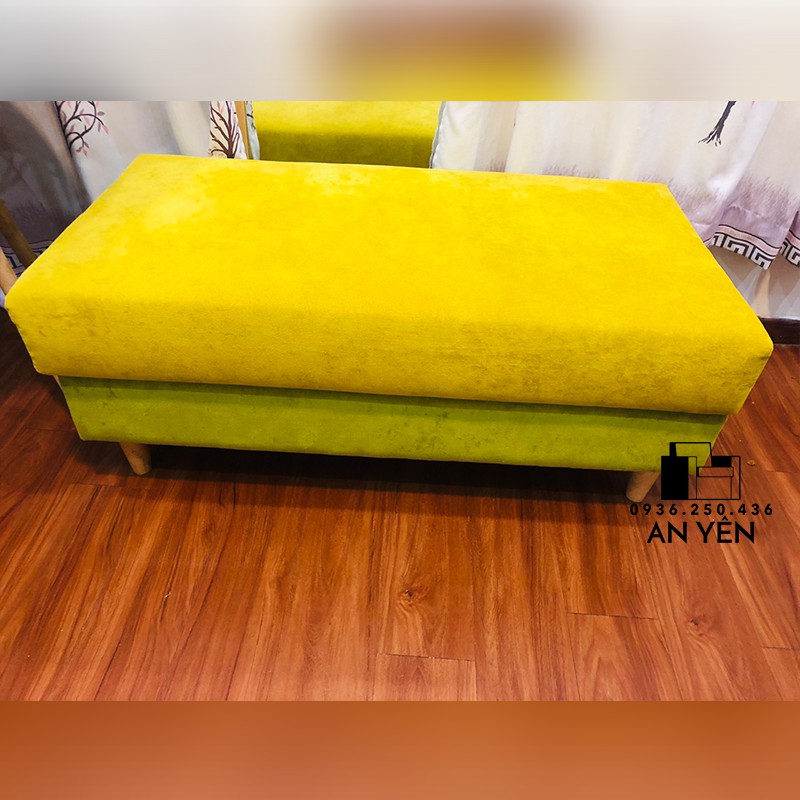 Ghế đôn chờ dài hân gỗ màu sáng hiện đại Sofa Decor Phòng An Yên Nội Thất AYD06