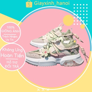 Giày thể thao nữ đế cao tag hoa đào, giày thể thao sneakes nữ siêu xinh hot trend 2021 mã M004