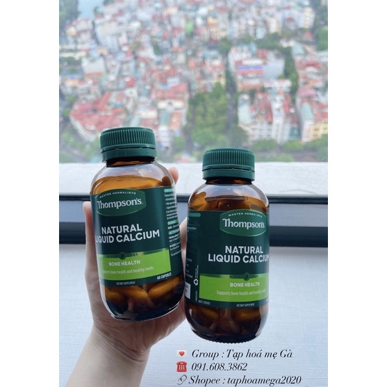 Viên nang bổ sung Canxi Natural Liquid Calcium Thompson’s