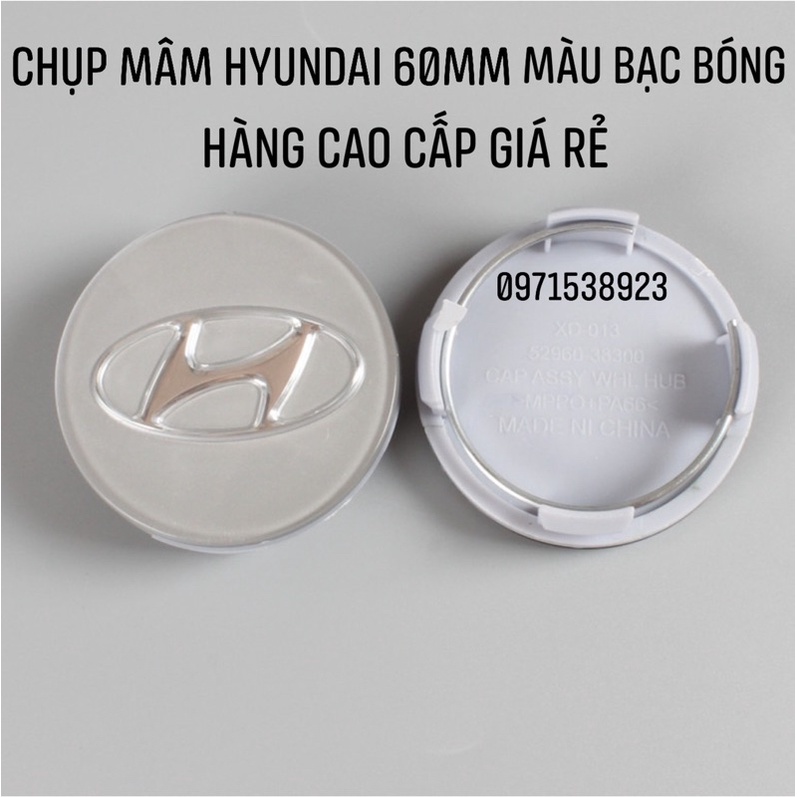 CHỤP MÂM HYUNDAI KÍCH THƯỚC 60mm có 3 màu cao cấp