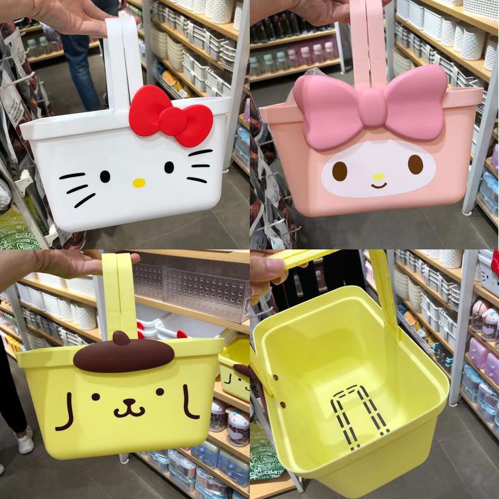 Sanrio Giỏ Xách Tay Đựng Đồ Hình Chú Chó / Mèo Melody Đáng Yêu