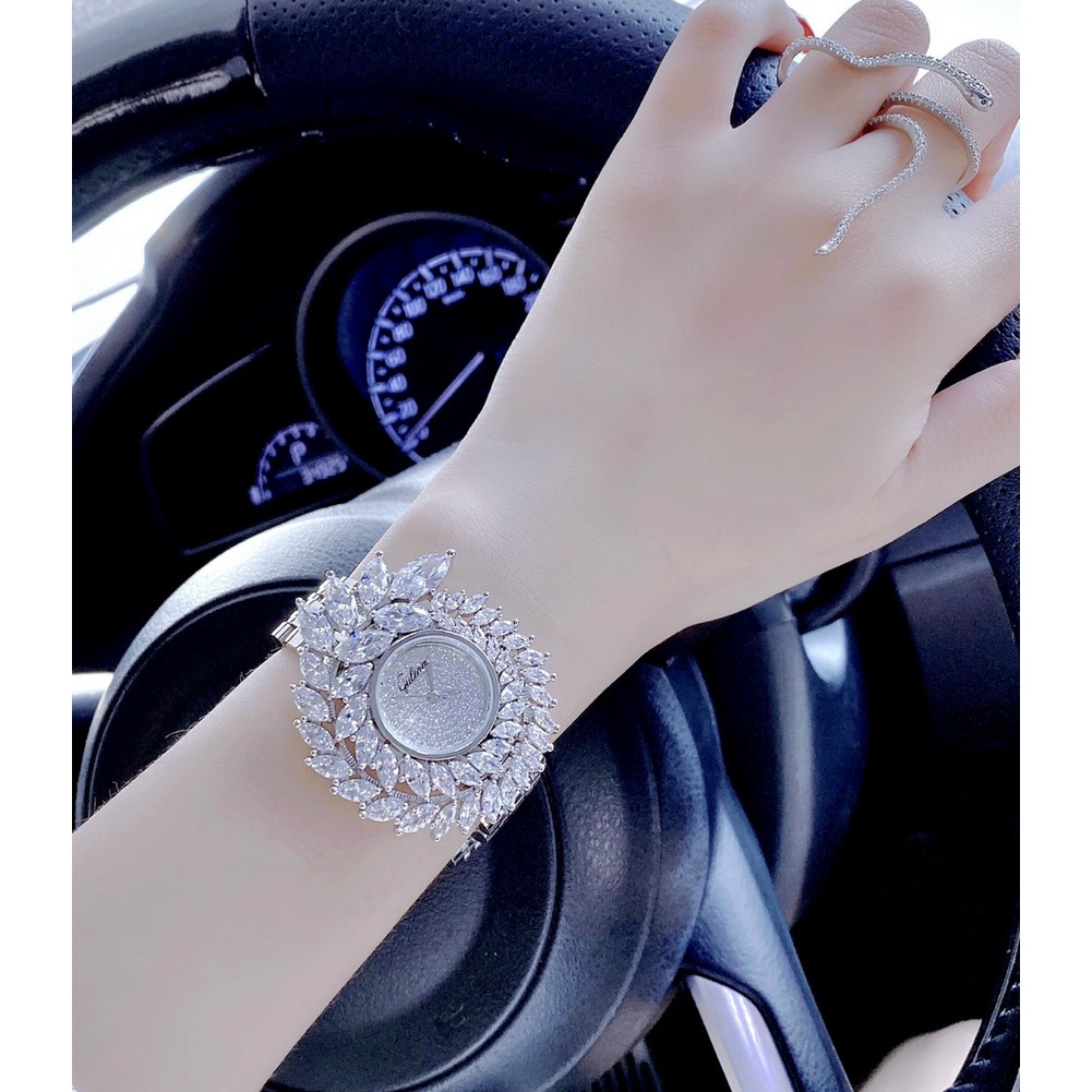 Đồng hồ nữ chính hãng, đồng hồ đeo tay nữ GULENA đính kim cương nhân tạo, siêu cao cấp sáng lấp lánh thời trang siêu hot