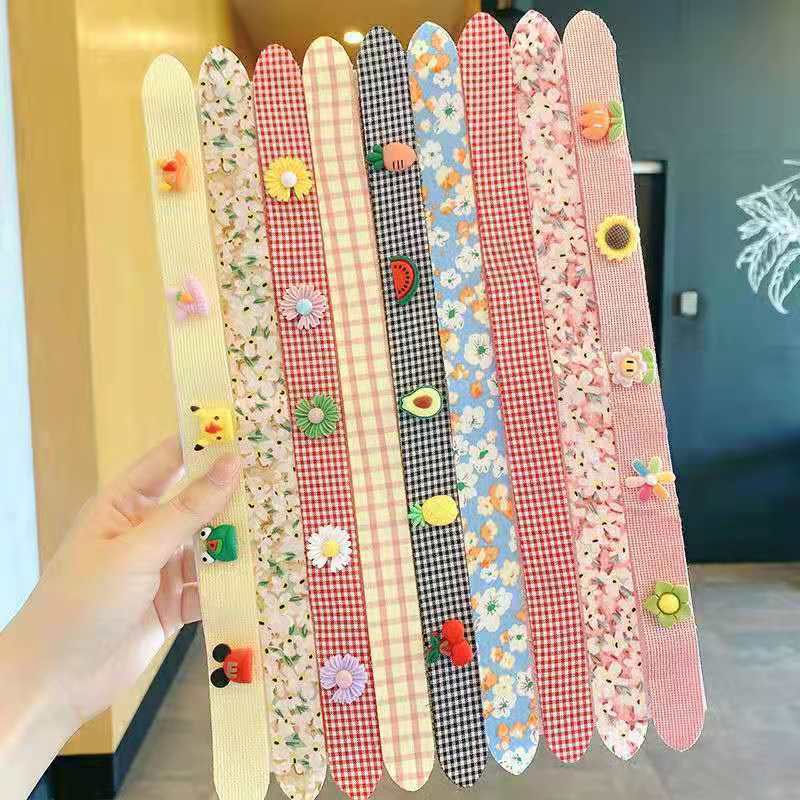 Bờm tóc dán gấp gọn đính hoa cho bé nhiều mẫu xinh  Clovershop68