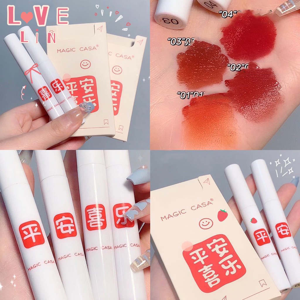 【lovelin】Set 4 Son Môi Màu Nhung Lì Dòng May Mắn