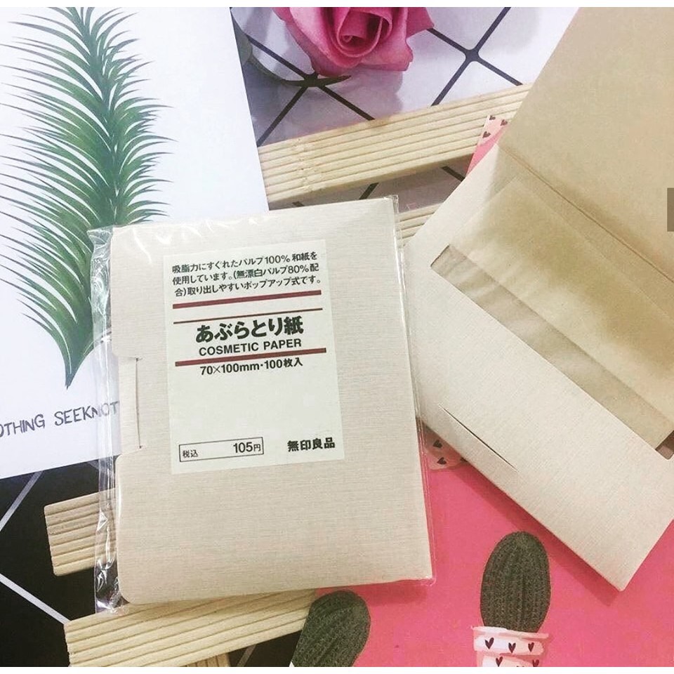 Giấy thấm dầu Muji Cosmetics Paper 100 tờ (Kèm bill ) | BigBuy360 - bigbuy360.vn