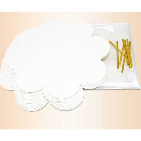 Túi Đựng Bánh Đế Giấy Hoa 20cm (Bộ 10 Chiếc)