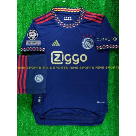 Bộ áo bóng đá AJax xanh đen sân khách hàng thailand 2022-2023
