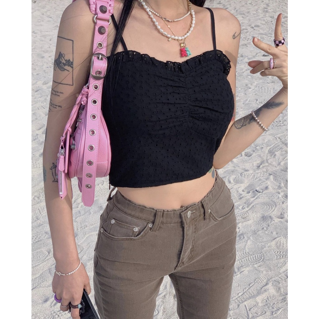 Quần jean flair jean form hàn lưng cao loe nhẹ