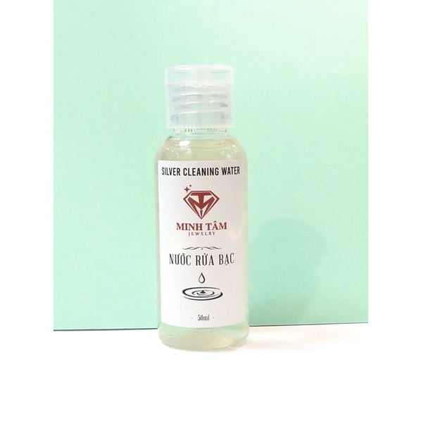 Nước rửa bạc làm mới trang sức lọ 50ml,Khăn lau bạc và nước rửa bạc- Minh Tâm Jewelry